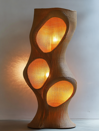 Wabi-sabi style floor lamp, living room sofa, bedroom bedside lamp, creative and personalized designer decorative atmosphere lighting - Image 6