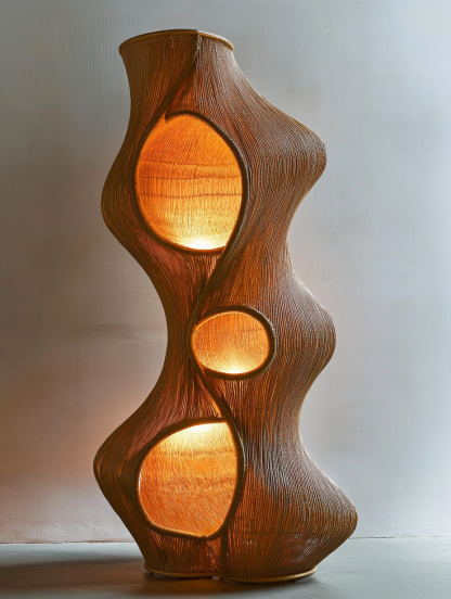Wabi-sabi style floor lamp, living room sofa, bedroom bedside lamp, creative and personalized designer decorative atmosphere lighting - Image 5
