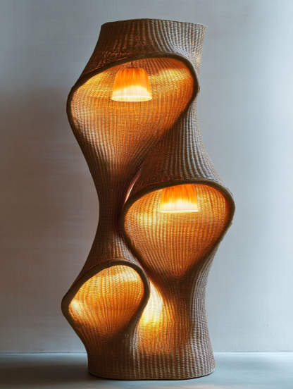 Wabi-sabi style floor lamp, living room sofa, bedroom bedside lamp, creative and personalized designer decorative atmosphere lighting - Image 2