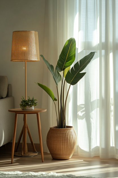 Wabi-sabi style bamboo and rattan chandelier, Zen tea room, homestay designer, living room, bedroom, dining room, retro Japanese personality - Image 2