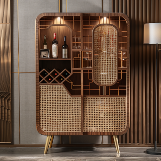 Original custom solid wood wicker cabinet, household entrance cabinet, integrated storage, simple solid wood, wall-mounted ceramic storage cabinet