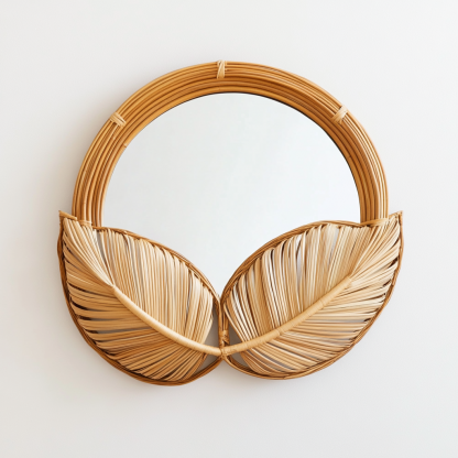 Retro makeup mirror, dressing mirror, wall-mounted, bedroom, bathroom, entrance, dressing table decoration, light luxury half-length mirror, high definition - Image 7