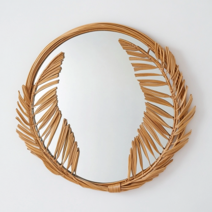 French retro oval bathroom mirror, dressing mirror, wall art hanging mirror, L smart wall-mounted bathroom, European style - Image 5