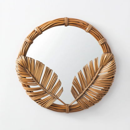 French retro oval bathroom mirror, dressing mirror, wall art hanging mirror, L smart wall-mounted bathroom, European style - Image 4