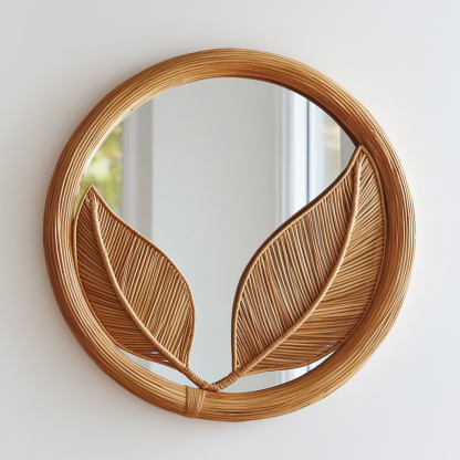 Retro makeup mirror, dressing mirror, wall-mounted, bedroom, bathroom, entrance, dressing table decoration, light luxury half-length mirror, high definition - Image 2