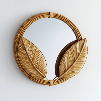 Wicker round mirror, wicker pendant, wicker decoration, wicker pendant, wicker decoration, wicker pendant - Image 5
