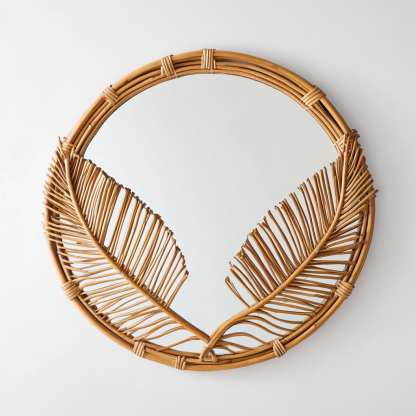 Wicker round mirror, wicker pendant, wicker decoration, wicker pendant, wicker decoration, wicker pendant - Image 4
