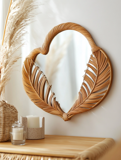 Retractable entrance sliding mirror, cream-style makeup mirror in the bedroom, hotel wall decoration pendant, creative bedside homestay - Image 3