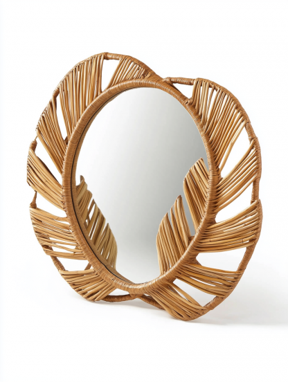 Chinese-style retro makeup mirror, French bedroom mirror with light, smart anti-fog wall-mounted mirror, water drop bathroom mirror - Image 3