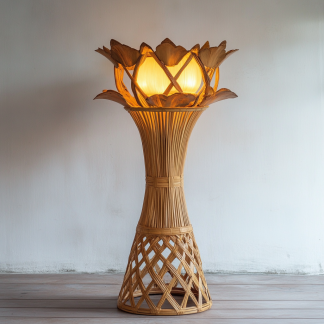 Nordic-style entrance hall, living room, floor lamp, long corridor, interior decorative items and ornaments art