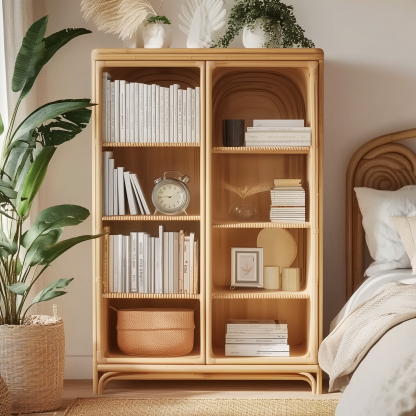 Corridor entrance door, foyer storage cabinet, economical shoe rack, sideboard, rattan woven storage cabinet, small household apartment against the wall - Image 4