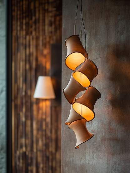 Wabi-sabi style rattan floor lamp, tea room combination chandelier, bedroom and dining room do not take up much space, wall-mounted and rare