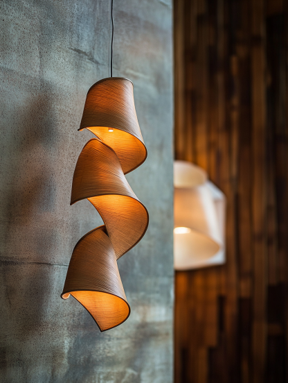 Wabi-sabi style rattan floor lamp, tea room combination chandelier, bedroom and dining room do not take up much space, wall-mounted and rare - Image 4