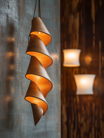 Wabi-sabi style rattan floor lamp, tea room combination chandelier, bedroom and dining room do not take up much space, wall-mounted and rare - Image 3