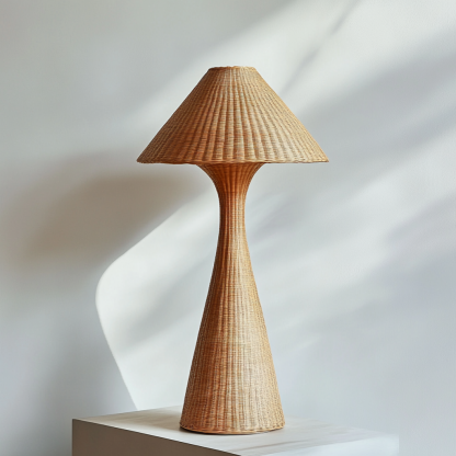 Wabi-sabi style rattan floor lamp, living room homestay, Chinese Zen-style high-end feel, artistic creativity, hand-woven decoration - Image 9
