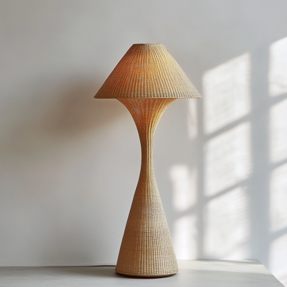 Wabi-sabi style rattan floor lamp, living room homestay, Chinese Zen-style high-end feel, artistic creativity, hand-woven decoration - Image 8