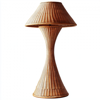 Wabi-sabi style floor lamp homestay, rattan weaving shop, Japanese retro weaving rattan art hotel, tea room, balcony hot pot restaurant - Image 8