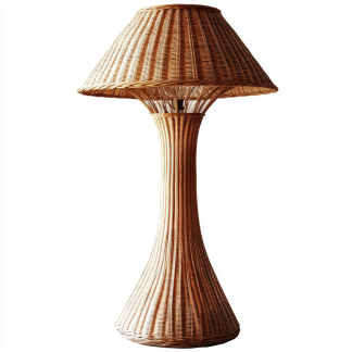 Wabi-sabi style floor lamp homestay, rattan weaving shop, Japanese retro weaving rattan art hotel, tea room, balcony hot pot restaurant