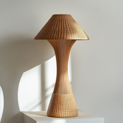 Wabi-sabi style rattan floor lamp for living room, bedroom, study, homestay and tea room, a retro designer artistic lighting fixture - Image 7