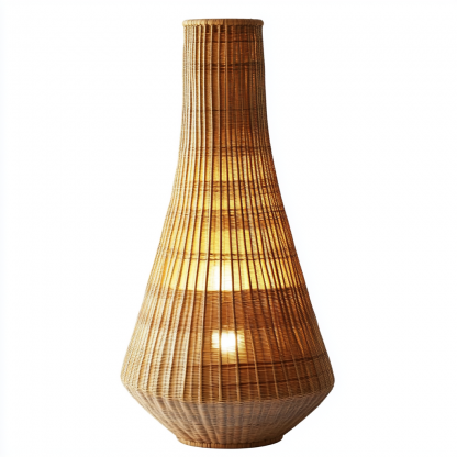 Wabi-sabi style floor lamps, homestay atmosphere, fabric restaurant, living room, Japanese retro hotel, rattan tea room, commercial tea house - Image 2