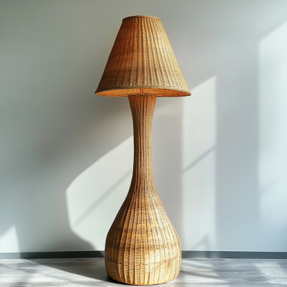 Japanese floor lamp, Chinese Zen-style bamboo weaving, living room, bedroom and study decoration, simple and retro bedside lamp for homestay - Image 7