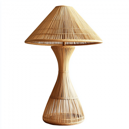 10 Wabi-sabi style restaurant rattan woven floor lamps, Japanese retro shop restaurant hot pot restaurant lamps, Zen tea room lamps - Image 2