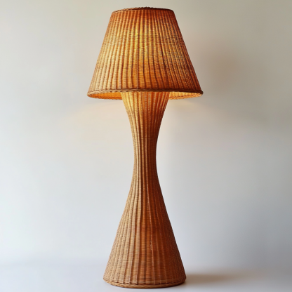 Wabi-sabi style rattan floor lamp, living room, sofa side, bedroom, homestay, high-end designer modern decorative lamp - Image 2