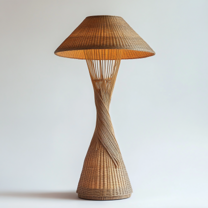 10 Japanese designer twisted art floor lamps, Nordic solid wood creative and personalized bedroom, study and homestay decorative lamps - Image 8
