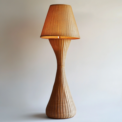 Wabi-sabi style rattan floor lamp, living room homestay, Chinese Zen-style high-end feel, artistic creativity, hand-woven decoration - Image 3