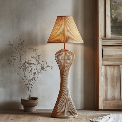 Wabi-sabi style floor lamp, hemp rope, Zen-inspired designer's creative homestay, living room sofa side, bedroom atmosphere standing lamp - Image 5