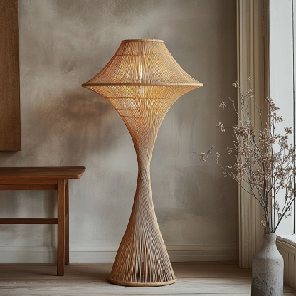 Wabi-sabi style floor lamp, hemp rope, Zen-inspired designer's creative homestay, living room sofa side, bedroom atmosphere standing lamp - Image 4