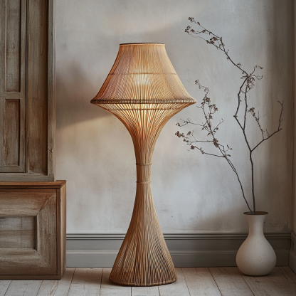 Wabi-sabi style floor lamp, hemp rope, Zen-inspired designer's creative homestay, living room sofa side, bedroom atmosphere standing lamp - Image 3