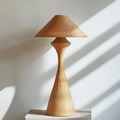 Wabi-sabi style rattan floor lamp for living room, bedroom, study, homestay and tea room, a retro designer artistic lighting fixture - Image 8