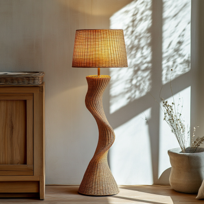 Wabi-sabi style floor lamps, living room sofa side lamps, study and bedroom standing lamps, Zhongshan lamps - Image 9