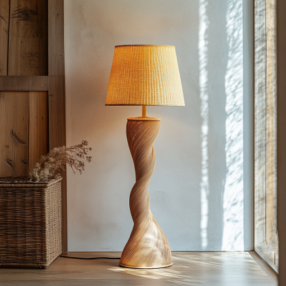 Wabi-sabi style floor lamps, living room sofa side lamps, study and bedroom standing lamps, Zhongshan lamps - Image 8