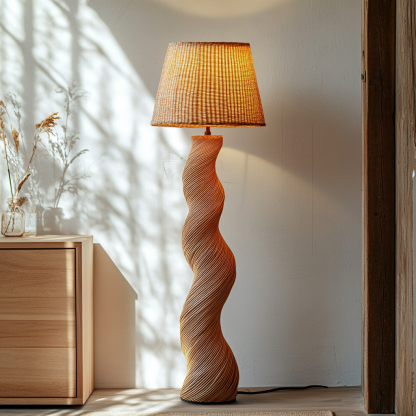 Wabi-sabi style floor lamps, living room sofa side lamps, study and bedroom standing lamps, Zhongshan lamps - Image 7