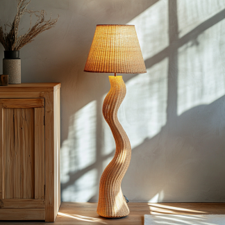 Wabi-sabi style floor lamps, living room sofa side lamps, study and bedroom standing lamps, Zhongshan lamps