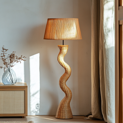 Wabi-sabi style floor lamps, living room sofa side lamps, study and bedroom standing lamps, Zhongshan lamps - Image 3