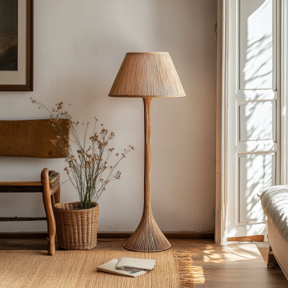 Wabi-sabi style restaurant, rattan weaving floor lamp living room, Japanese retro tea room, clubhouse, bedroom, hotel and coffee shop - Image 9