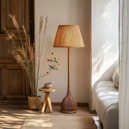 Wabi-sabi style restaurant, rattan weaving floor lamp living room, Japanese retro tea room, clubhouse, bedroom, hotel and coffee shop - Image 8