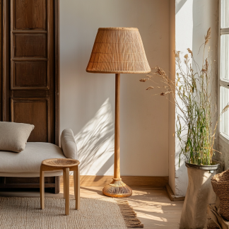 Wabi-sabi style restaurant, rattan weaving floor lamp living room, Japanese retro tea room, clubhouse, bedroom, hotel and coffee shop
