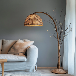 Wabi-sabi style floor lamps, French retro living room, bedroom, study, homestay, tea room, retro designer artistic lamps
