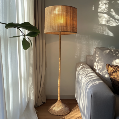 Wabi-sabi style restaurant, rattan weaving floor lamp living room, Japanese retro tea room, clubhouse, bedroom, hotel and coffee shop - Image 4