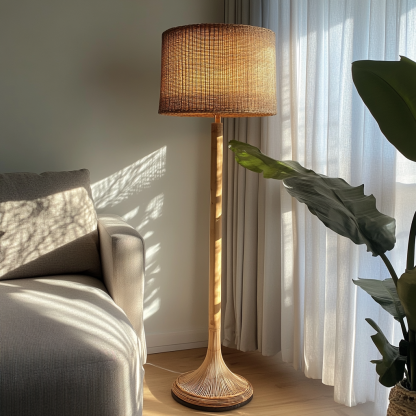 Wabi-sabi style restaurant, rattan weaving floor lamp living room, Japanese retro tea room, clubhouse, bedroom, hotel and coffee shop - Image 2