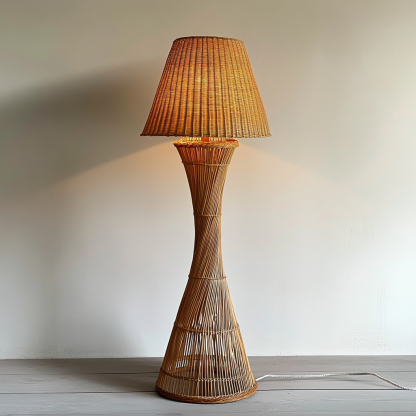 Wabi-sabi style rattan floor lamp for living room, bedroom, study, homestay, hotel and club decoration and atmosphere lighting - Image 9