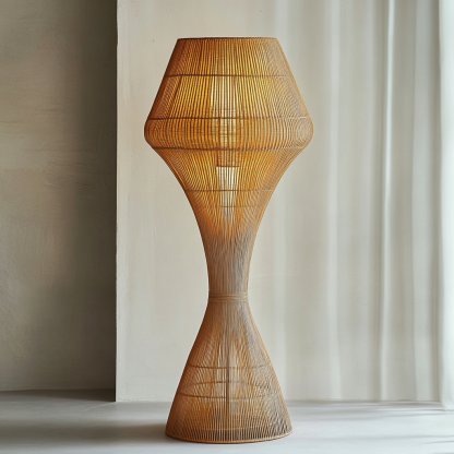 Wabi-sabi style rattan floor lamp, living room, sofa side, bedroom, homestay, high-end designer modern decorative lamp - Image 5