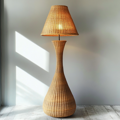 Wabi-sabi style floor lamp, hemp rope, Zen-inspired designer's creative homestay, living room sofa side, bedroom atmosphere standing lamp - Image 8