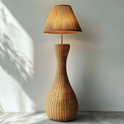 Wabi-sabi style floor lamp, hemp rope, Zen-inspired designer's creative homestay, living room sofa side, bedroom atmosphere standing lamp - Image 6