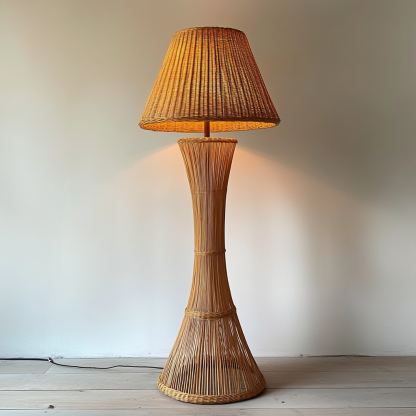 Bamboo woven chandelier, bamboo art Zen-inspired tea room, Chinese restaurant, homestay, Japanese rattan woven lantern, retro creative art lampshade - Image 2