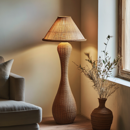 Wabi-sabi style floor lamp, living room sofa, bedroom bedside lamp, homestay hotel, homestay decorative lamp - Image 5